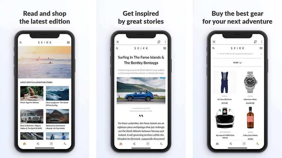seikk magazine app lifestyle magazine online marketplace adventure men read shop