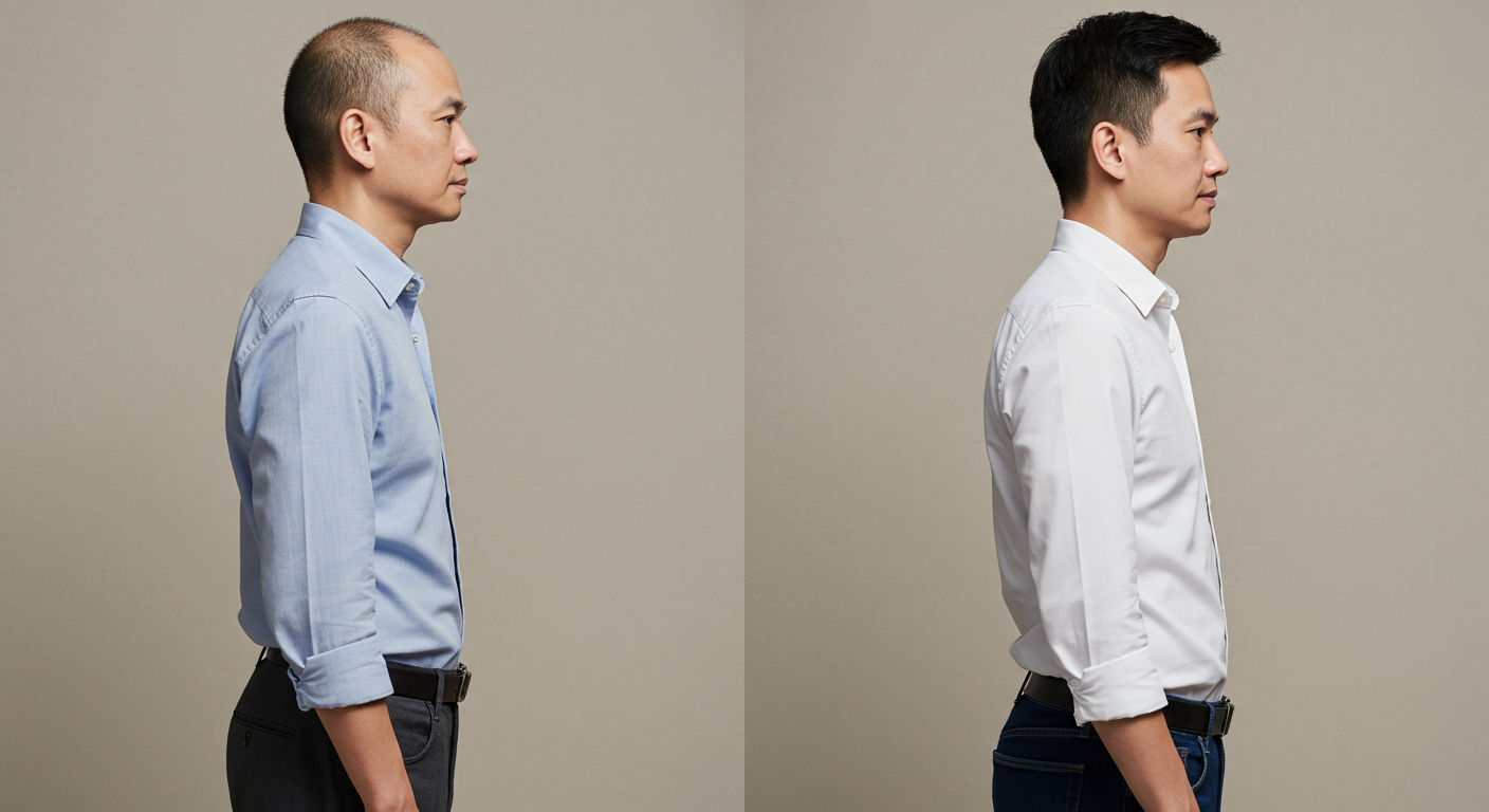 Malaysia bald man after use hair system becomes full hair