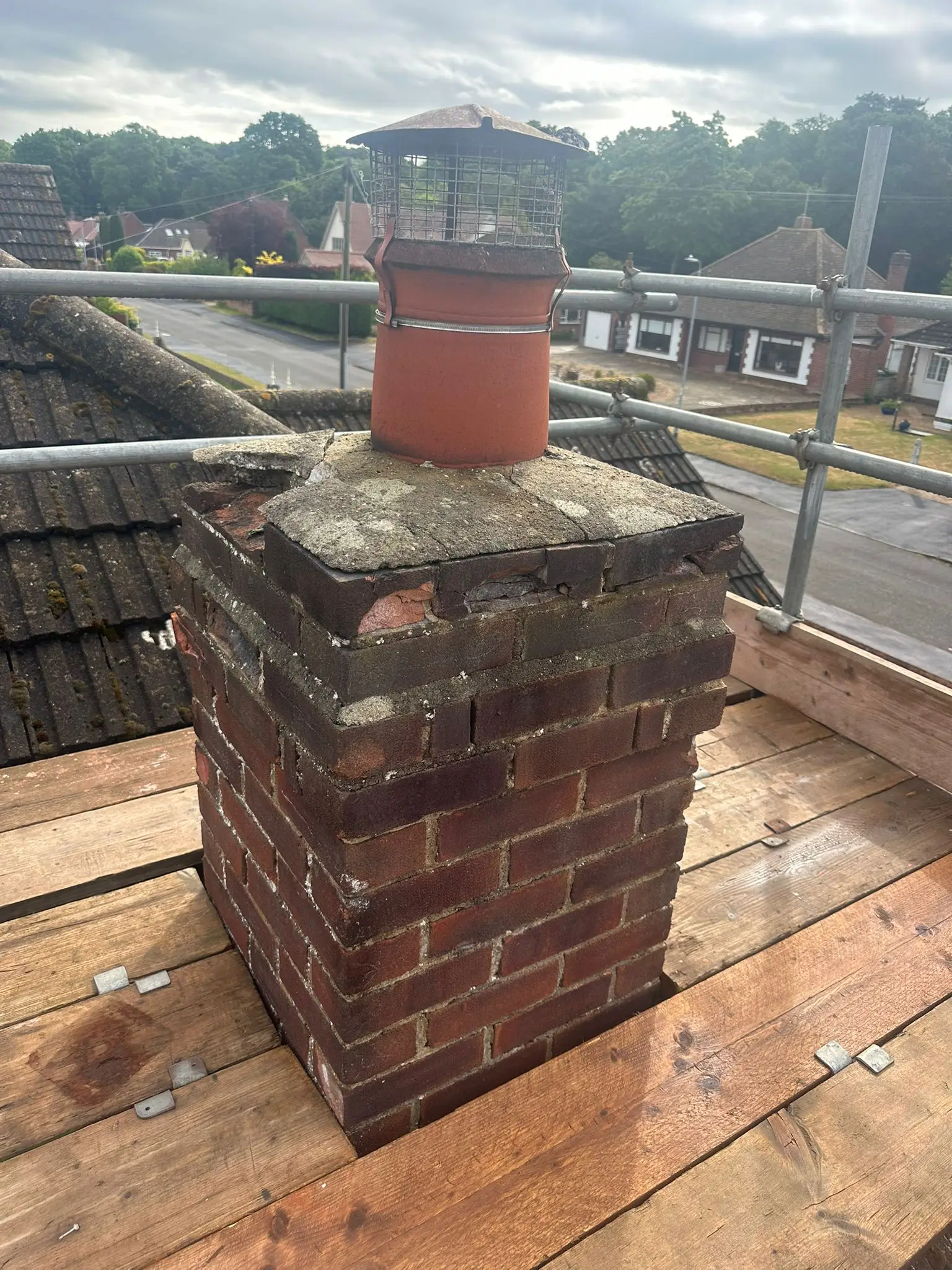 Chimney Rebuilds / Repairs Work Example Photo from established and trusted Norwich Roofer - Cornfield Roofing