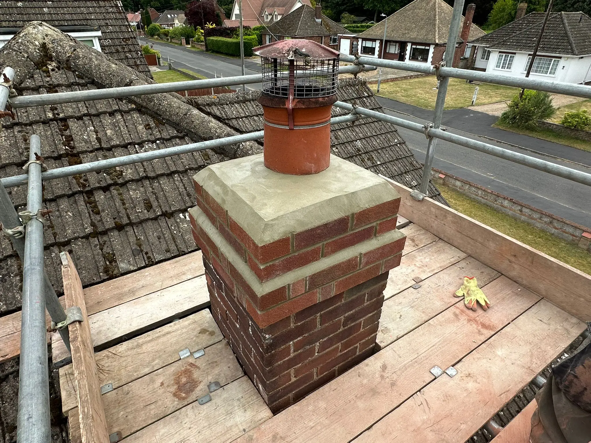 Chimney Rebuilds / Repairs Work Example Photo from established and trusted Norwich Roofer - Cornfield Roofing