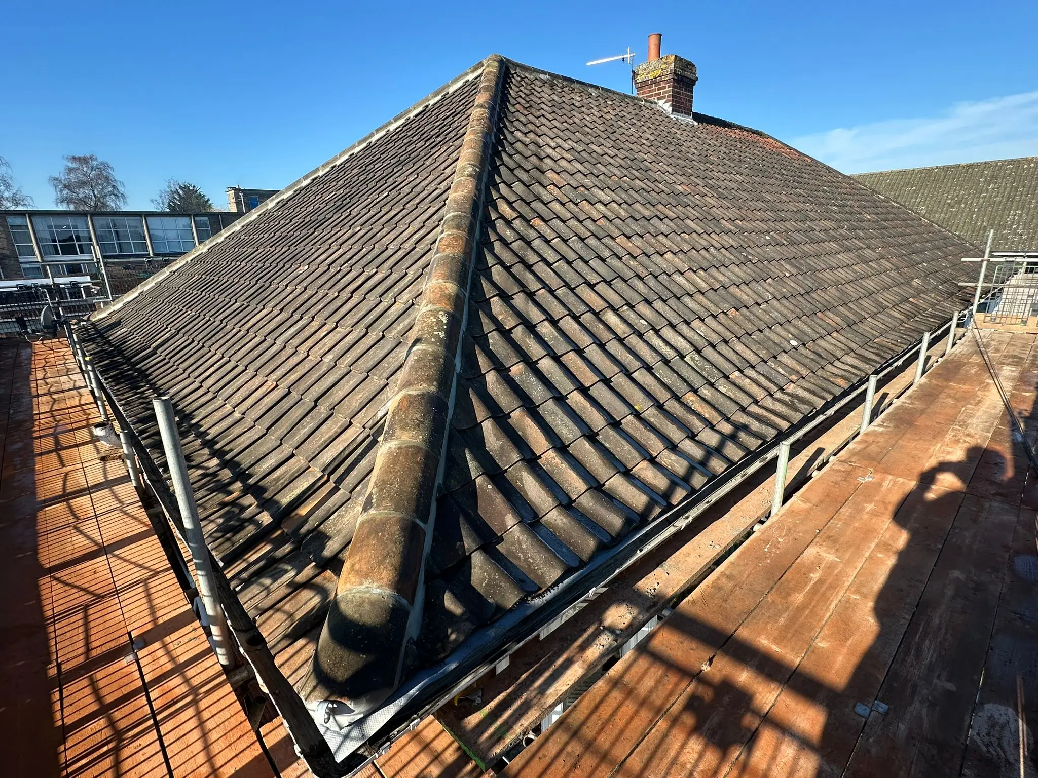 Re-Roofing (Tiles) Work Example Photo from established and trusted Norwich Roofer - Cornfield Roofing