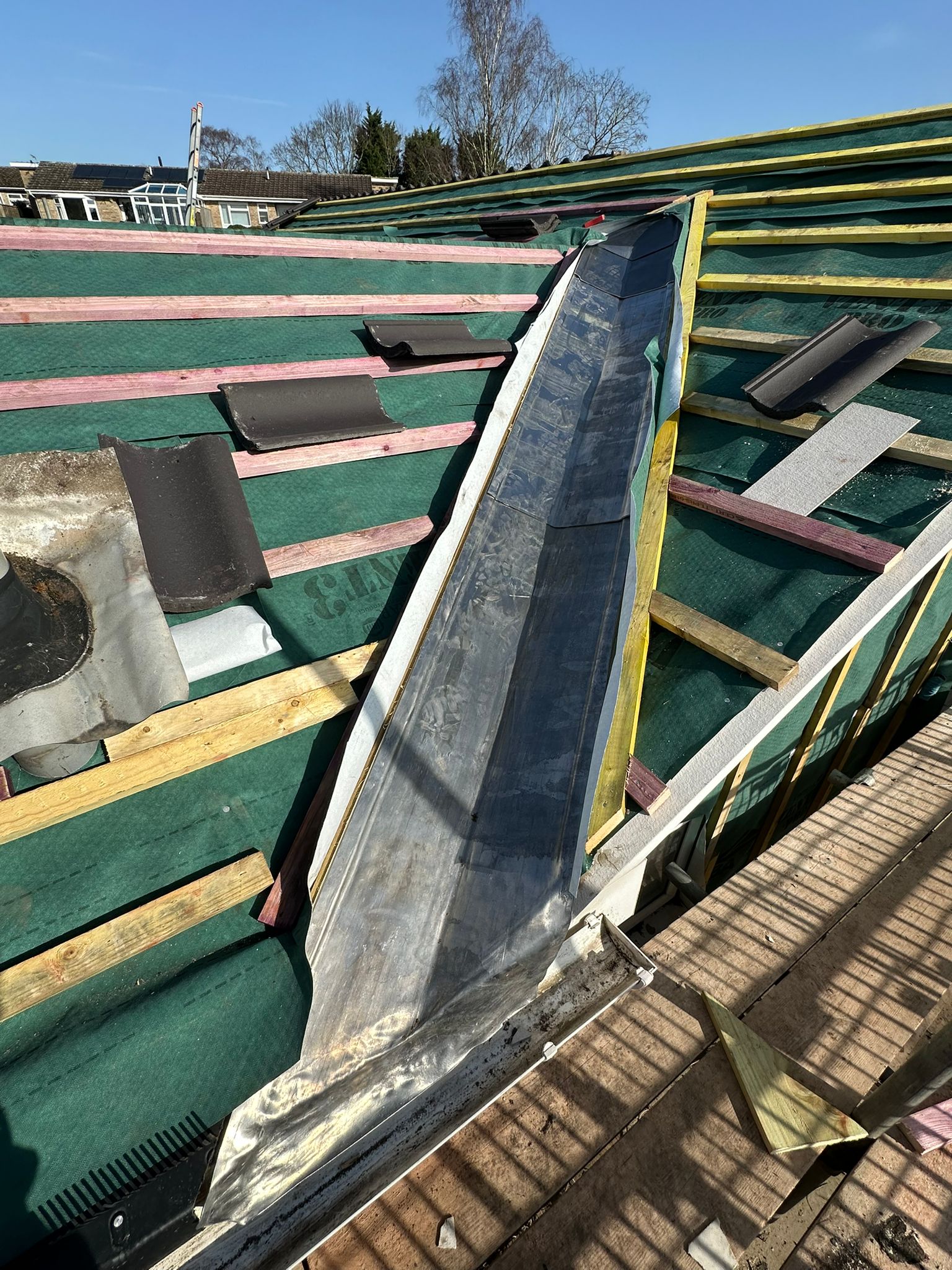 Re-Roofing (Tiles) Work Example Photo from established and trusted Norwich Roofer - Cornfield Roofing