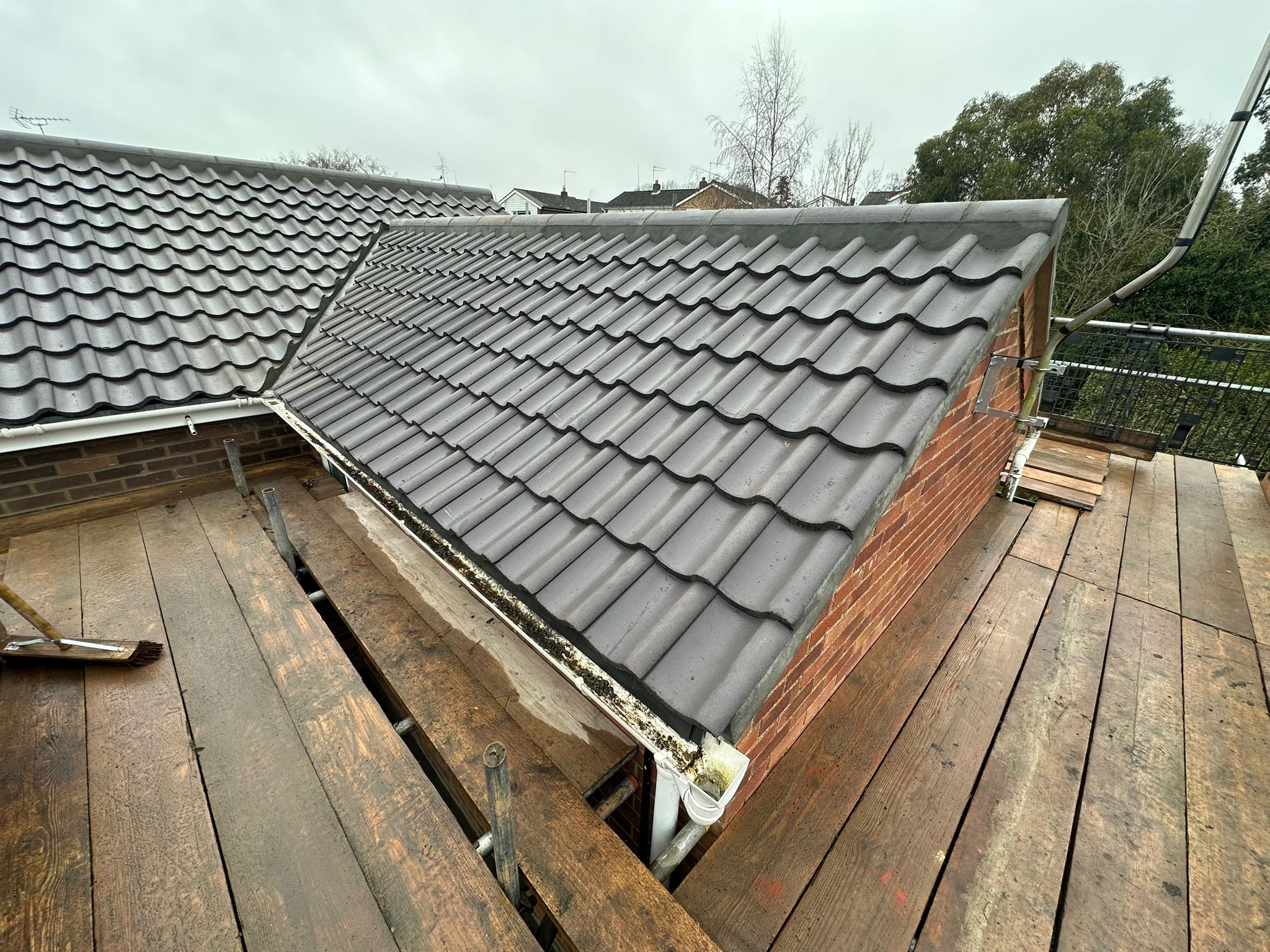 Re-Roofing (Tiles) Work Example Photo from established and trusted Norwich Roofer - Cornfield Roofing