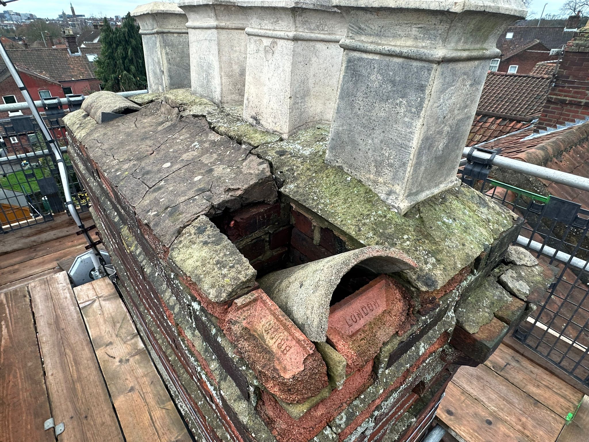 Chimney Rebuilds / Repairs Work Example Photo from established and trusted Norwich Roofer - Cornfield Roofing