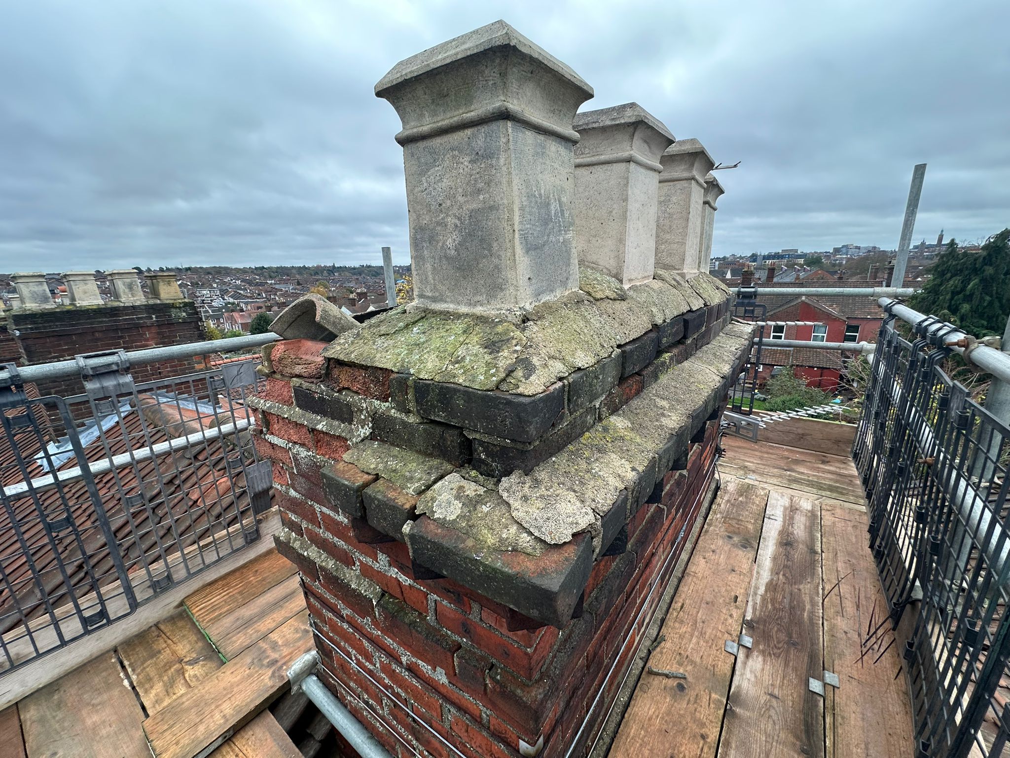 Chimney Rebuilds / Repairs Work Example Photo from established and trusted Norwich Roofer - Cornfield Roofing
