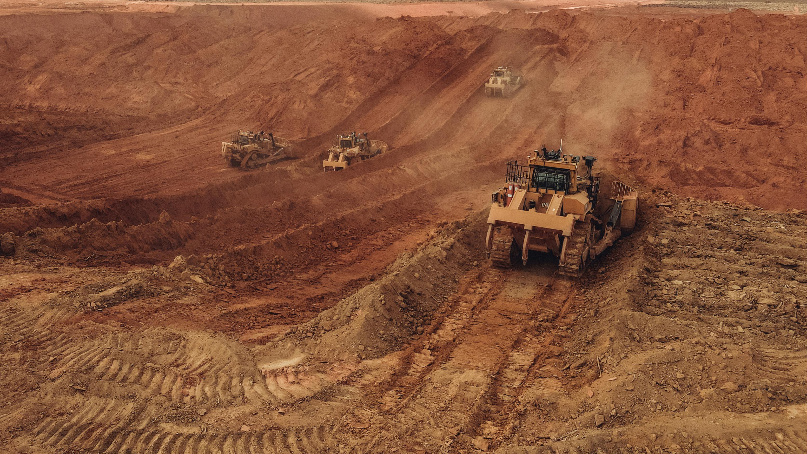 Cranes operating