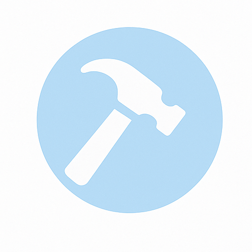 Icon of a hammer representing web design for inventors and creators – Duncan McNeill testimonial