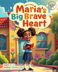 Maria's Big Brave Heart, illustration book cover image