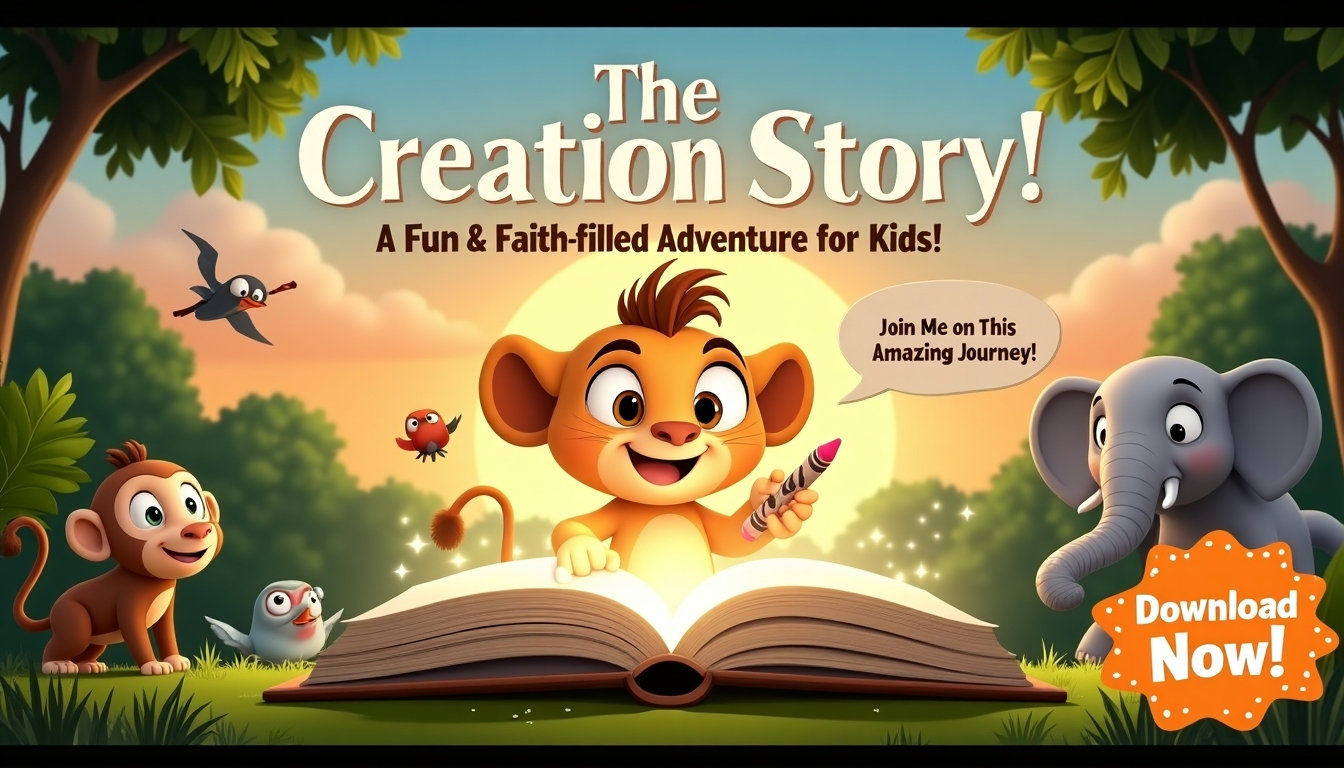 The Creation Story, illustration book cover image