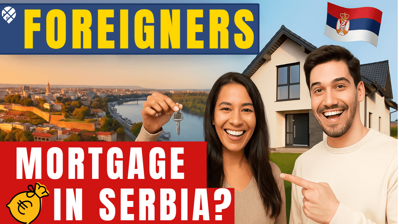 Man questioning Canada's future next to Prime Minister Mark Carney with text overlay "Is Canada Cooked?" – political dissatisfaction among Canadians considering moving to Serbia
