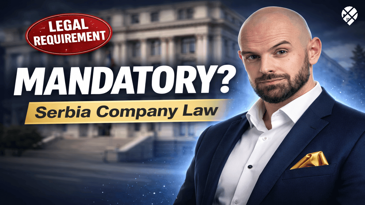 Man questioning Canada's future next to Prime Minister Mark Carney with text overlay "Is Canada Cooked?" – political dissatisfaction among Canadians considering moving to Serbia