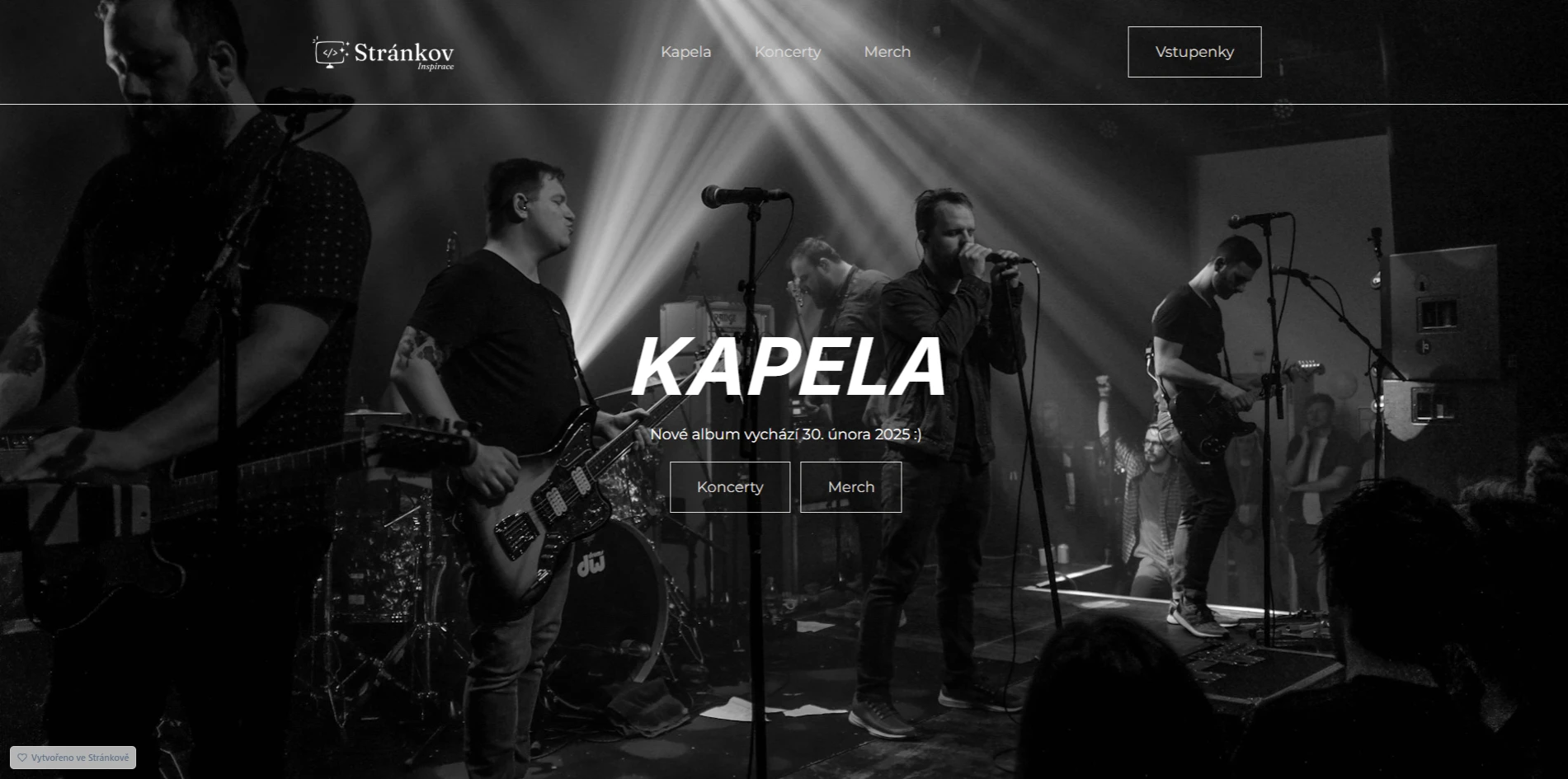 Náhled šablony pro Kapelu