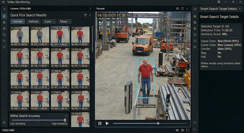 MTechnology Smart Search — person and vehicle filtering