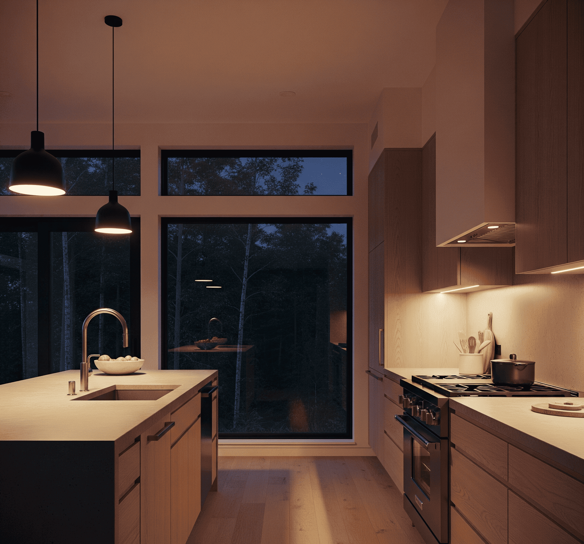 A kitchen featuring a sink beneath a window, with natural light illuminating the space.