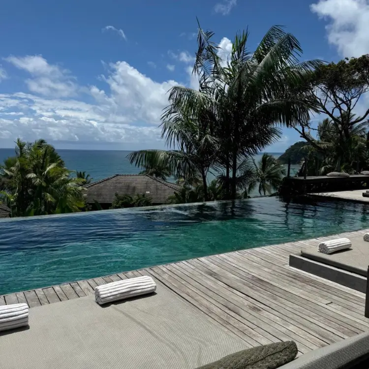 Infinity pool with ocean view