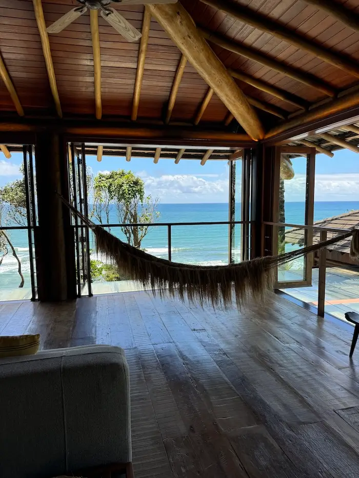 Jungle canopy reflected on the pool