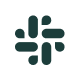 Logo Slack, strumento di comunicazione e collaborazione per team e automazioni.
