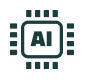 Icona AI, intelligenza artificiale applicata a marketing e automazioni.
