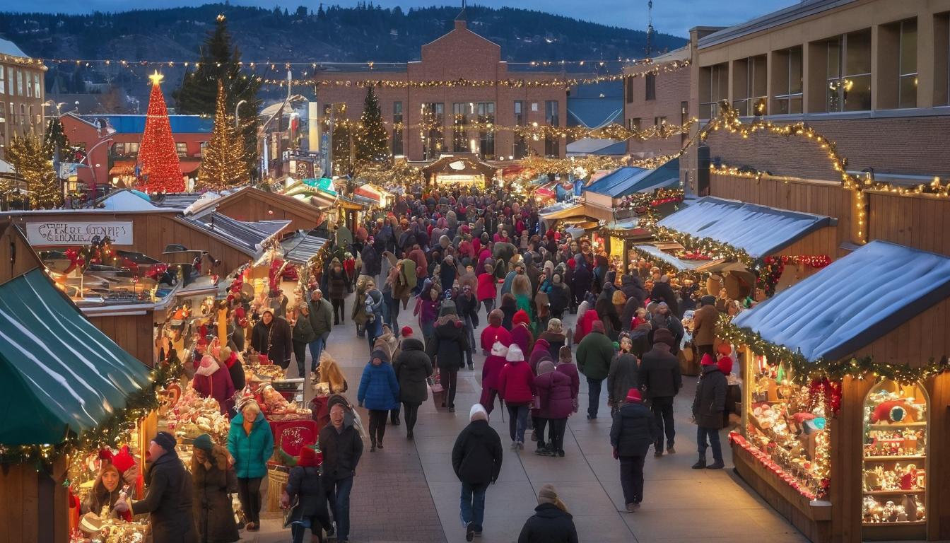 group of people on street during christmas