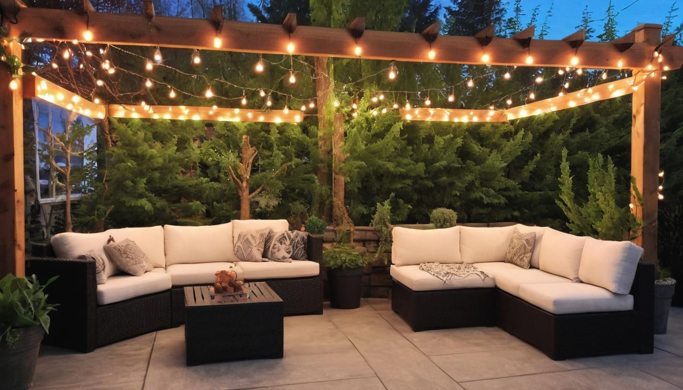 patio with lights