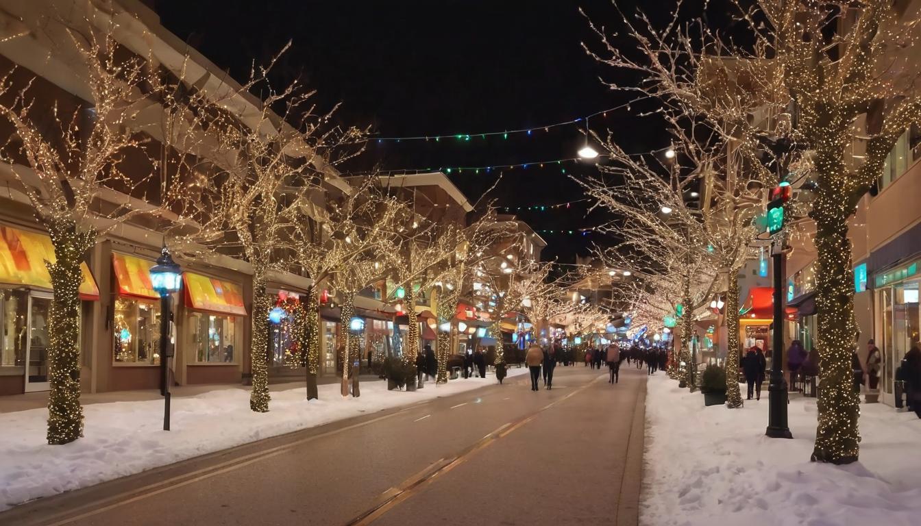 christmas lights on street