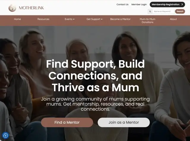 Motherlink website preview