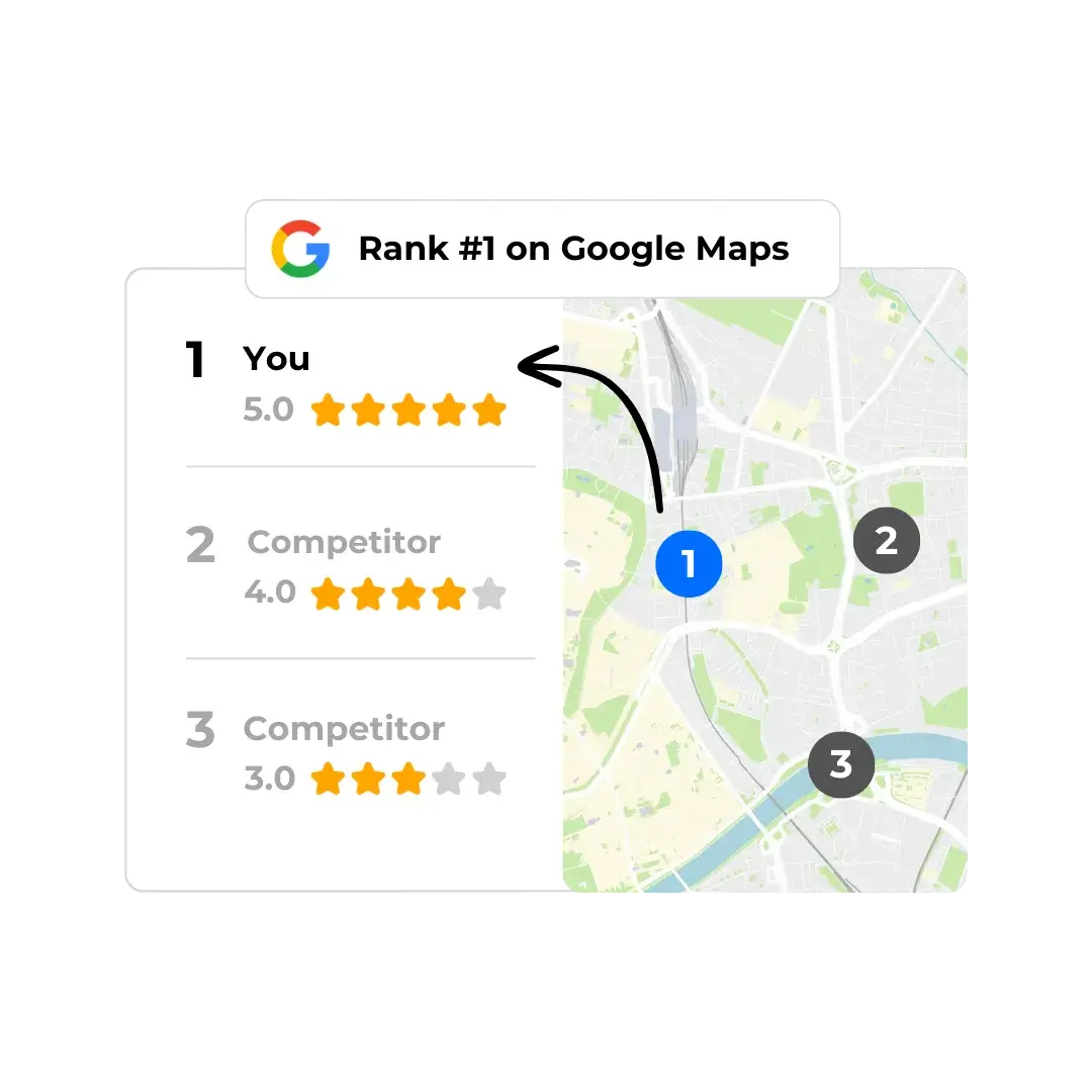Google Maps showing Rank #1 result