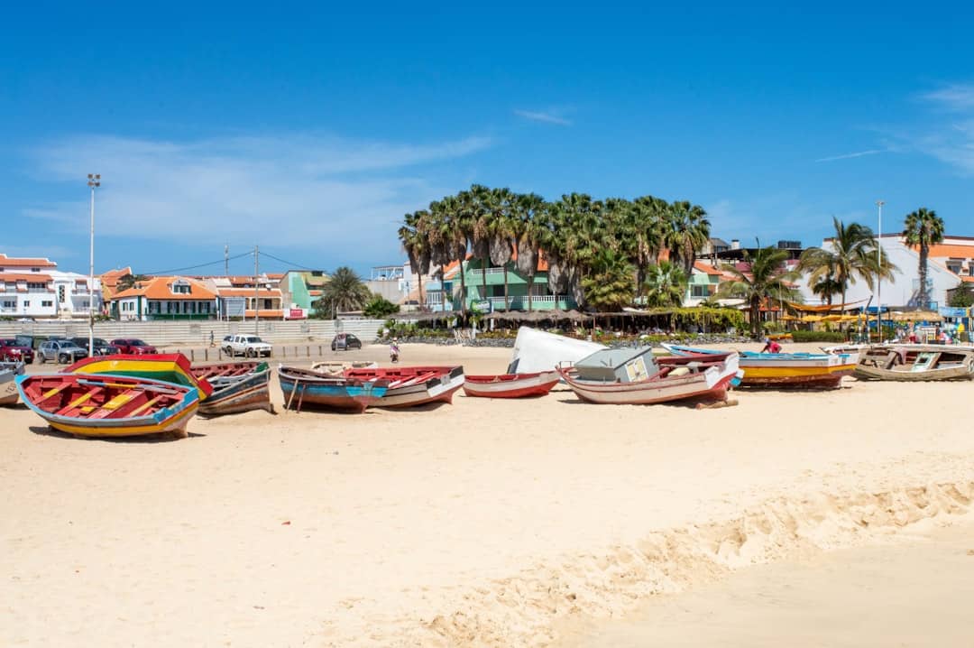 Beach, village and fishing boats Santa Maria Sal Cabo Verde – Cape Verde Weather Guide and Holiday Tips - Photo by Florian K. | Cape Verde African Caribbean