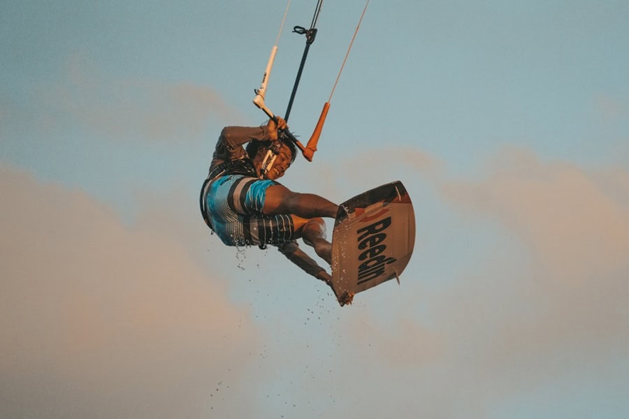 Kitesurf in the air at Ponta Preta beach on Sal Cabo Verde – Cape Verde Weather Guide and Holiday Tips - Photo by Timur Garifov | Cape Verde African Caribbean