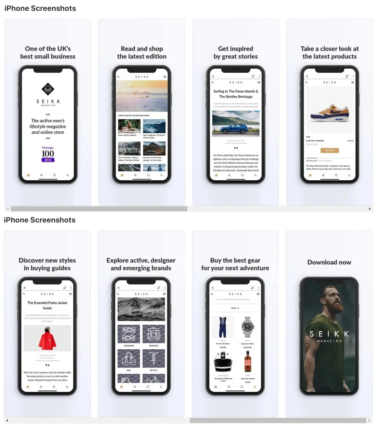 Seikk Magazine award winning app and website adventure lifestyle app preview – digital innovation growth consultancy for businesses |de Paula