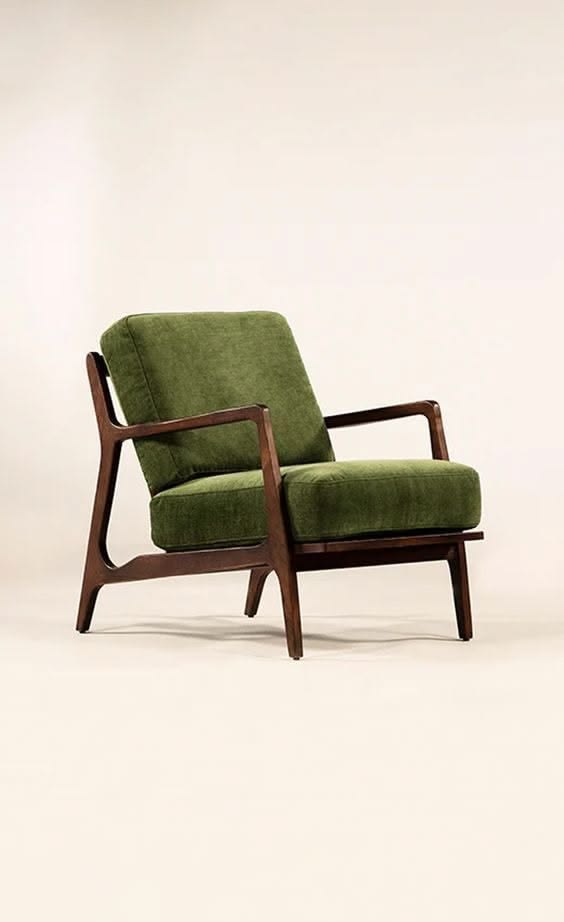 Green chair before AI image generation