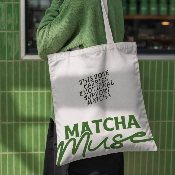 Matcha tote bag product example