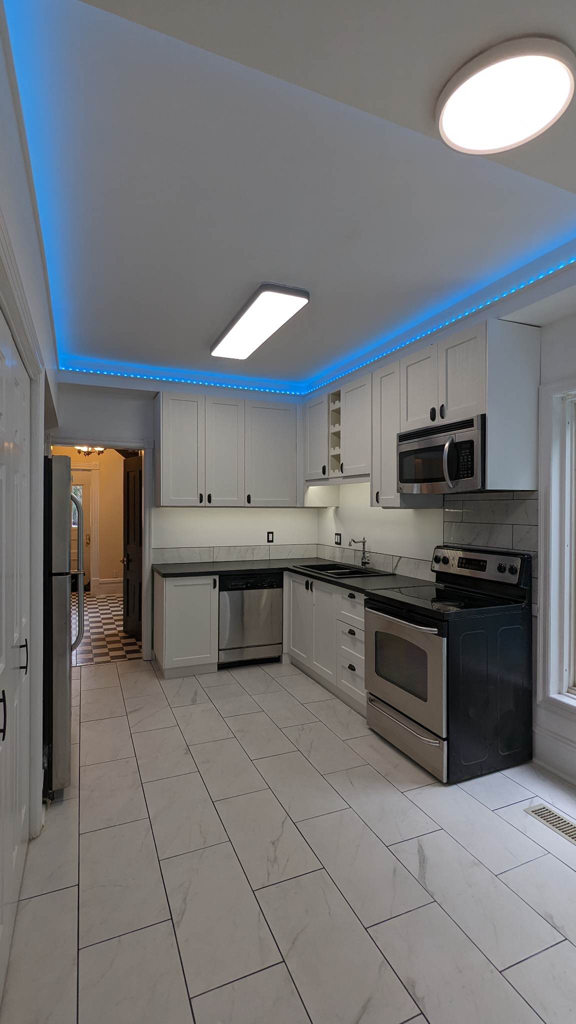 a beautifully renovated kitchen space