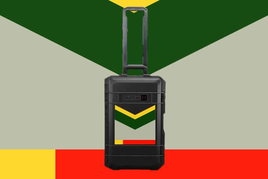 Artist Artwork SUITCASEƎ Havana Green Waterproof Carry-On Suitcase - Stylish, durable design featuring vibrant 1950s Cuba artwork for travel.