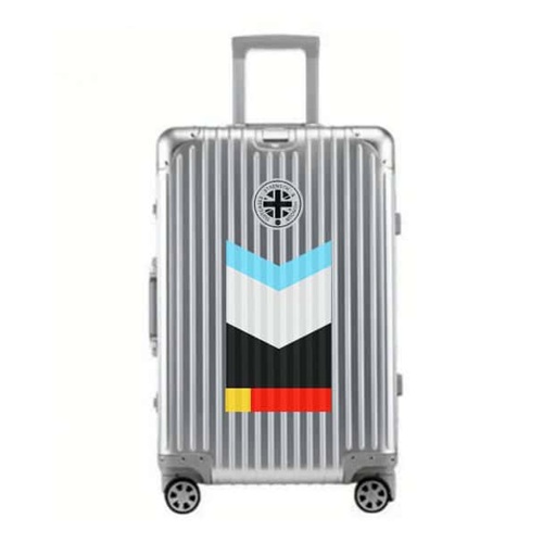 Silver SUITCASEƎ Havana Black Aluminium Carry-On Suitcase - Stylish, durable cabin bag design featuring vibrant 1950s Cuba artwork for travel.