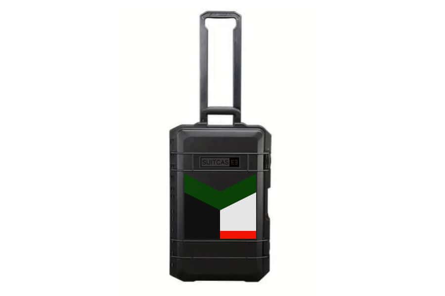 SUITCASEƎ Expedition Series Socotra Black Waterproof Carry-On Suitcase, blending durability with stunning design inspired by Socotra Island.
