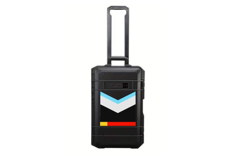 SUITCASEƎ Havana Black Waterproof Carry-On Suitcase - Stylish, durable design featuring vibrant 1950s Cuba artwork for travel.