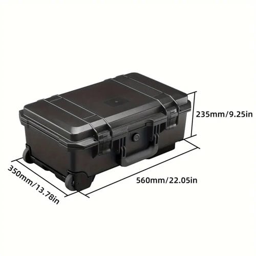 Black SUITCASEƎ Diamond Waterproof Carry-On Suitcase designed for smooth rolling and durability, featuring striking artwork.