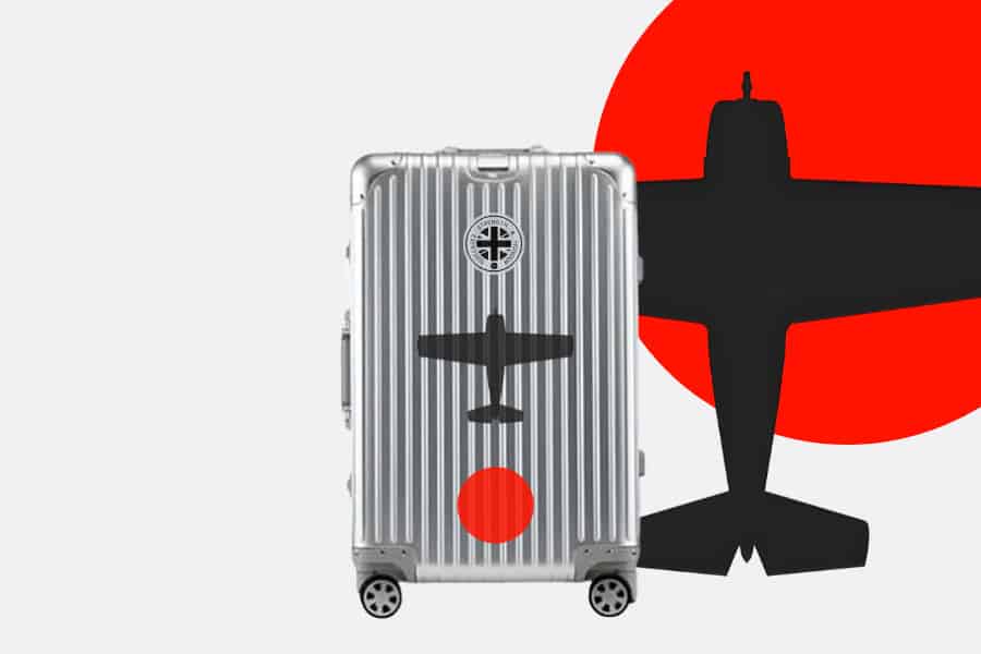 Artwork Red Circle Grumman Wildcat Fighter Plane Silver Designer Cabin Bag Cary On Suitcase Vanguard Travel Luggage Series iconic military aircraft