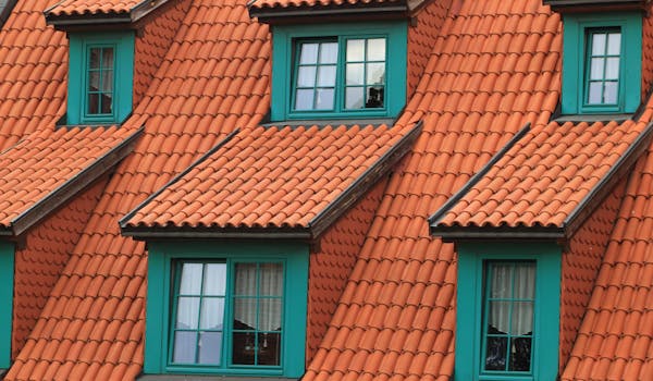 red shingle roof