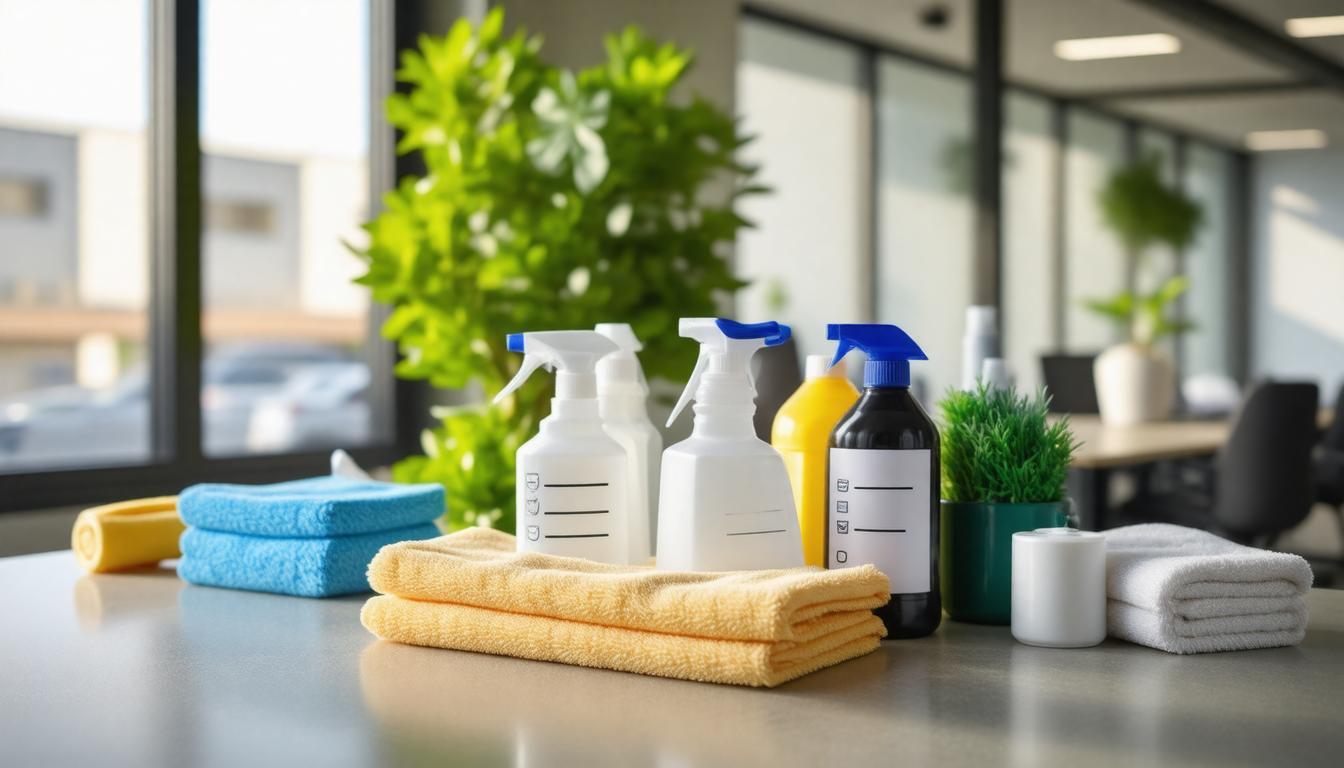 organized cleaning supplies