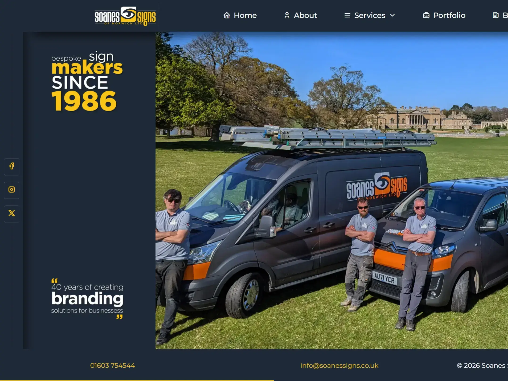 Website Design & Hosting by Soanes Signs of Norwich