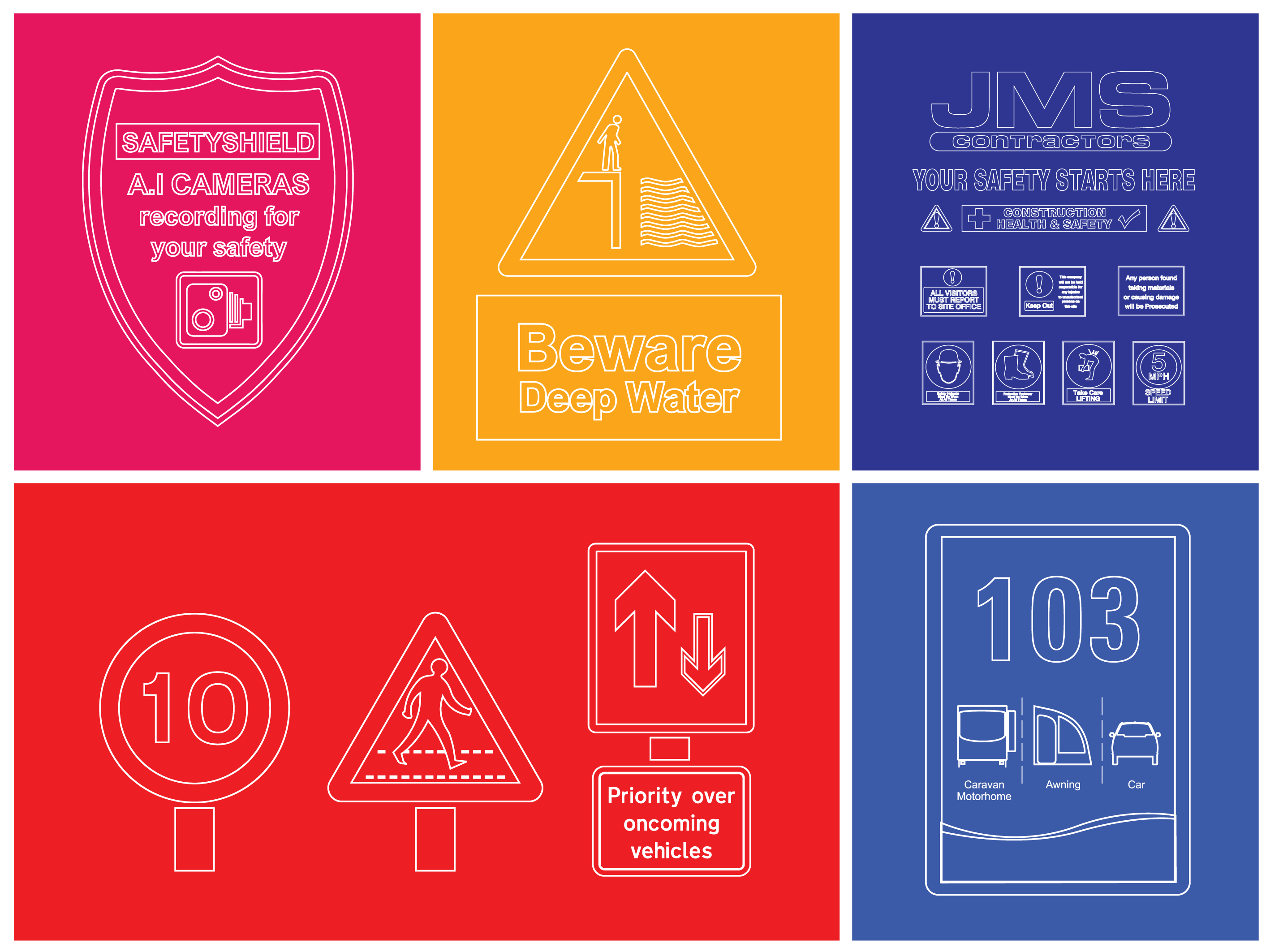 Site, health and safety signs