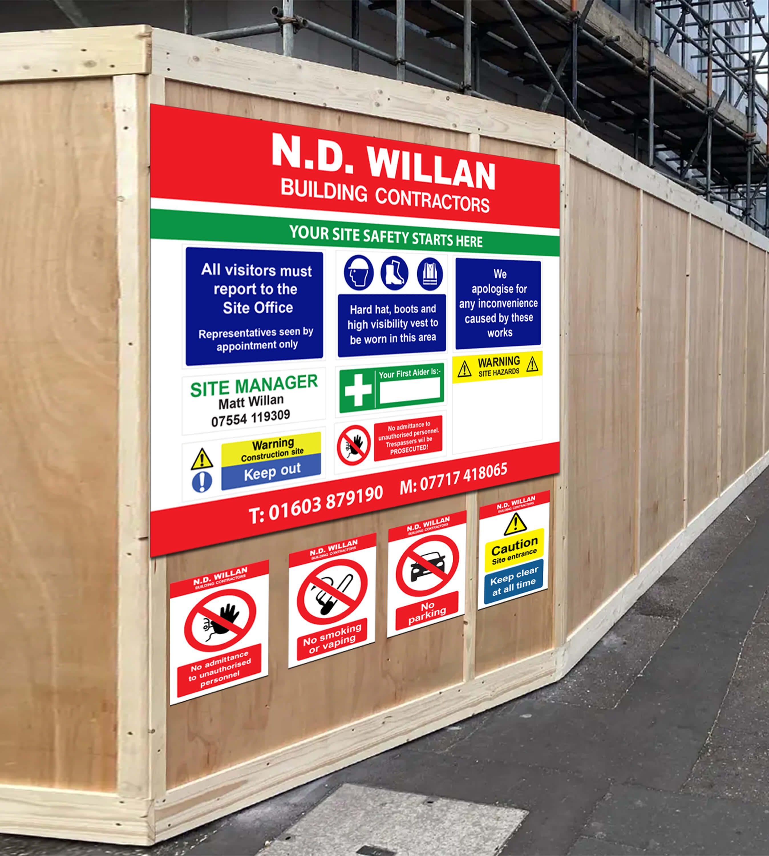 Soanes Signs of Norwich - Site, Health & Safety Signs - Work Example 20