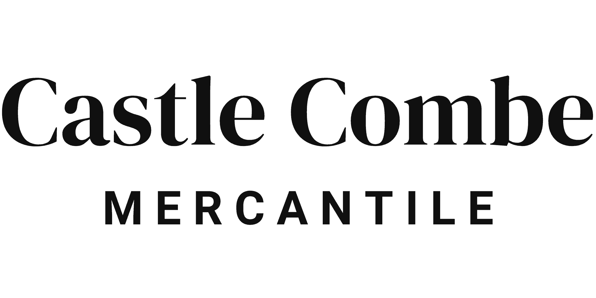 The image displays the name of a business "Castle Combe Mercantile"