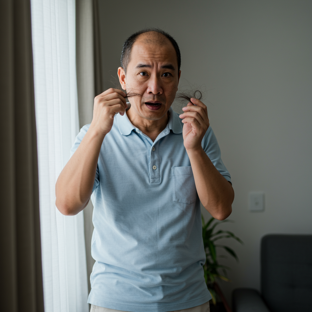 马来西亚压力大导致头发掉，头发稀疏