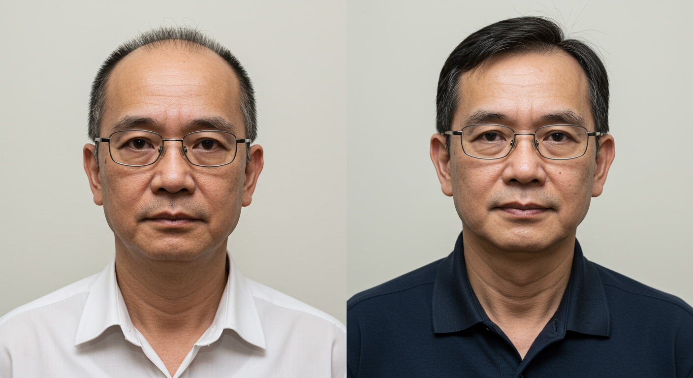 马来西亚男子佩戴密发帽后