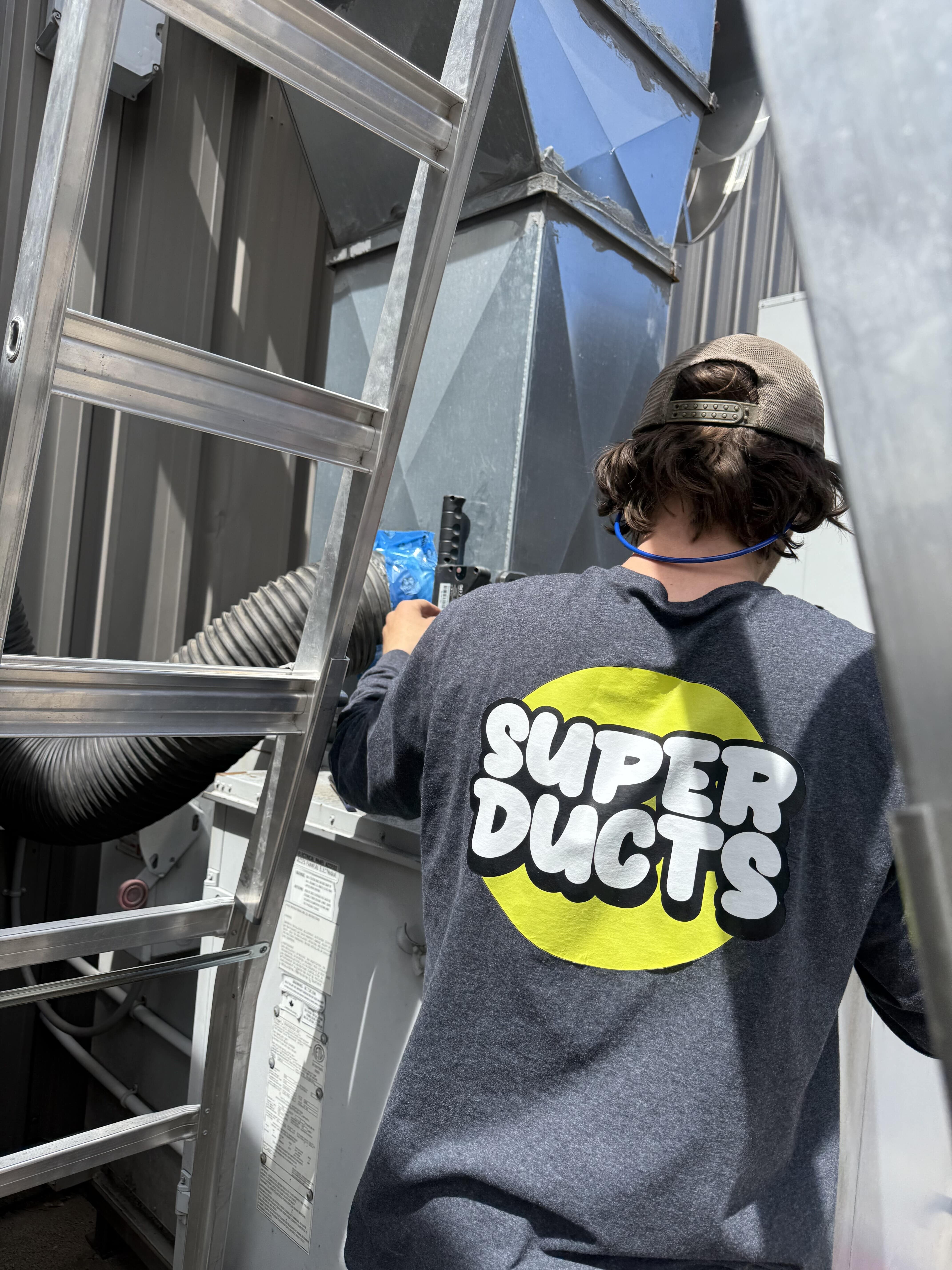 Super Ducts staff working on commercial job