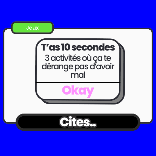 "Cites.." : un jeu rapide et fun pour briser la glace en début de soirée avec des réponses inattendues.