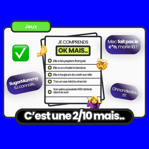 **C'est un 2 sur 10 mais...** : Jeu humoristique basé sur des contradictions amusantes, excellent pour mettre de l’ambiance en début de soirée.